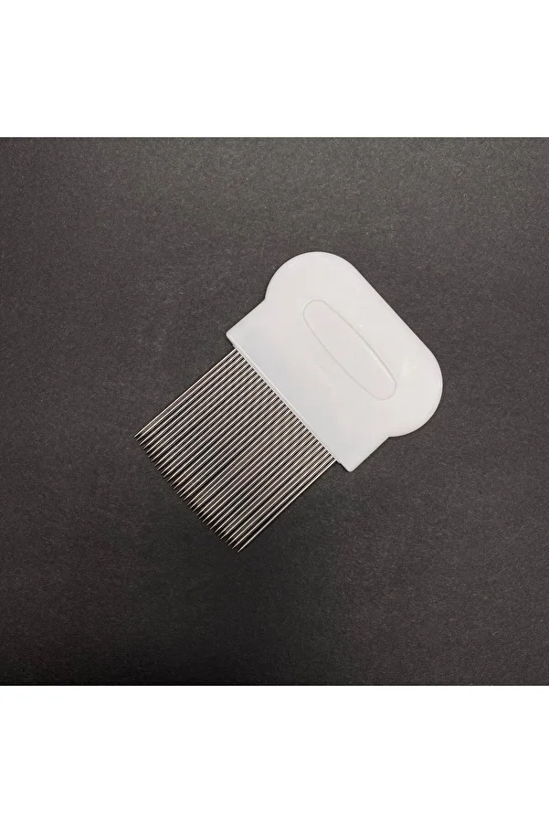Pause Art Home-Lice Comb - Metal - Hair and Bristle Cleaning Comb for Lice, Flea Dandruff and so on - White Comb 1