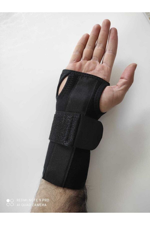 GCL-Hand Wrist Splint Neoprene Fabric Metal Support Static Hand Wrist Splint Fits for Right and Left Arm 1