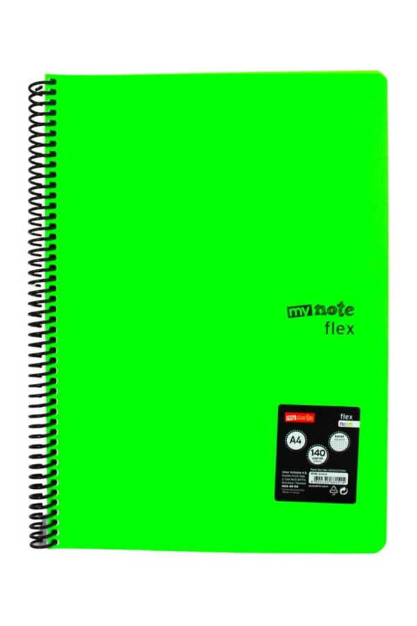 Mynote-Flex A4 140 Sheets Checked Spiral Plastic Cover Notebook 1