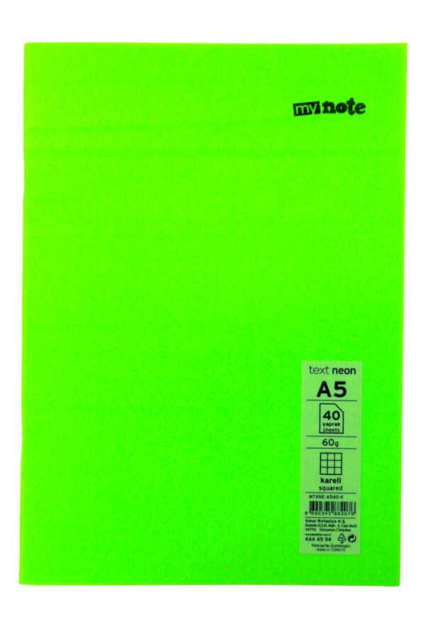 Mynote-Text A5 40 Sheets Checkered Plastic Neon Cover Notebook 1