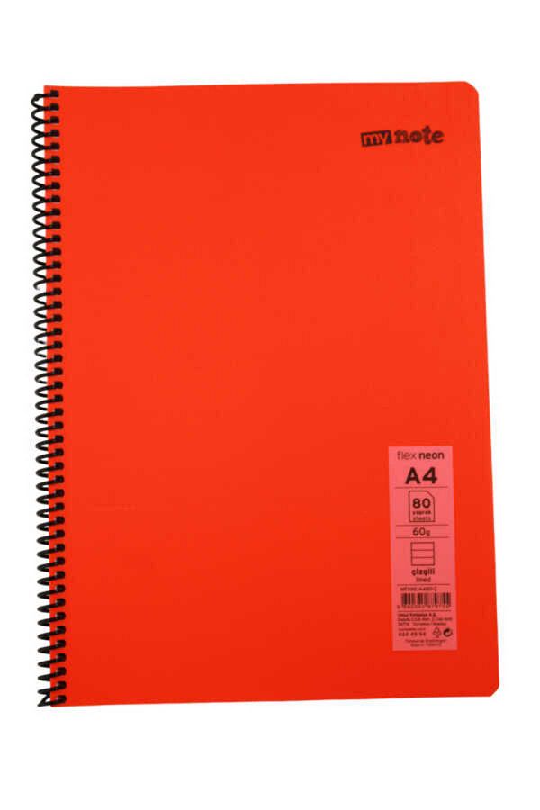 Mynote-Flex A4 80 Sheets Striped - Spiral Plastic Neon Notebook 1