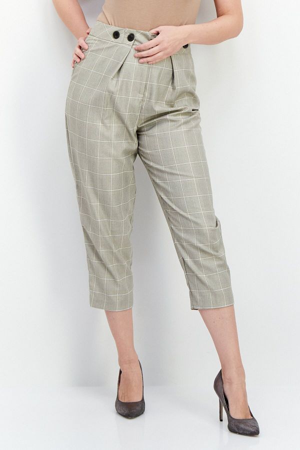 Tan capri pants best sale