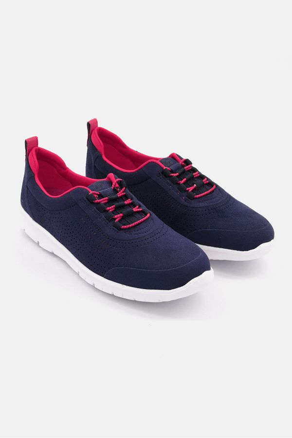 Cloudsteppers by Clarks Women Step Allena Bay Slip On Casual Shoes Navy Blue Combo Trendyol