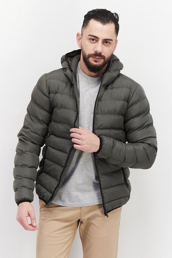 French connection hooded long puffer jacket deals