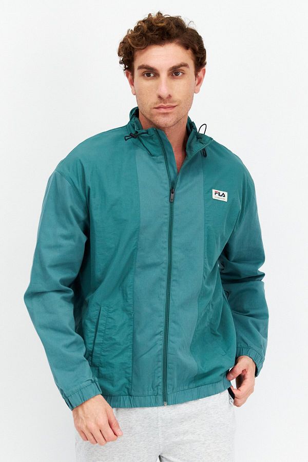 Fila Men Sport Fit Mock Neck Long Sleeve Outdoor Jacket Green Trendyol