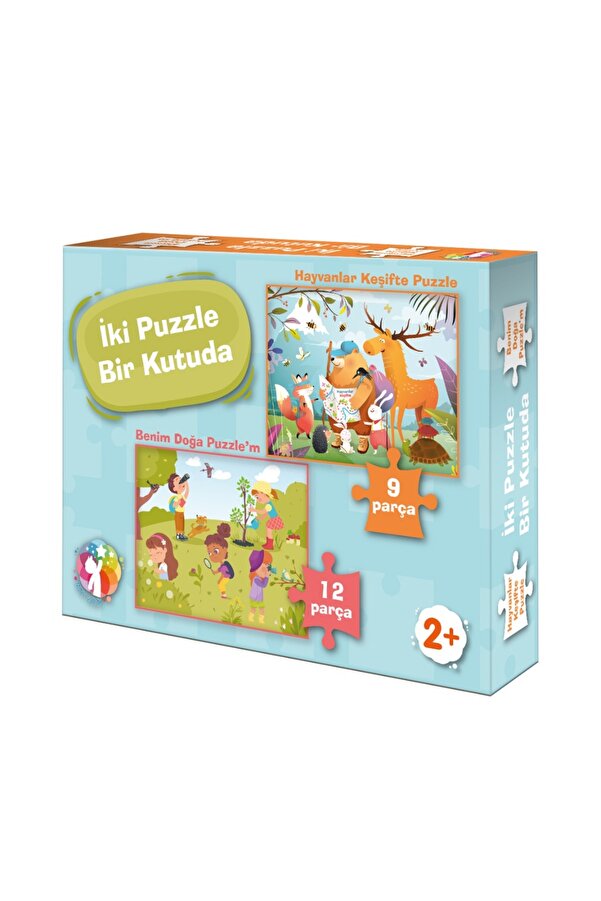 MERT BEBEK İKİ PUZZLE BİR KUTUDA HAYVANLAR KEŞİFTE - BENİM DOĞA PUZZLEM