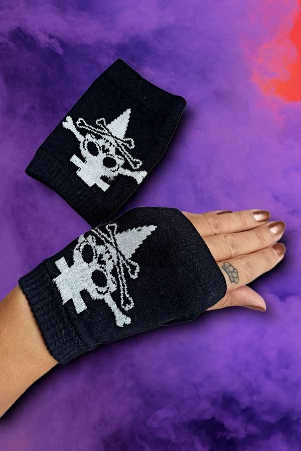 ZEYZEY MONKEY-Sword Pattern Fingerless Gloves 1