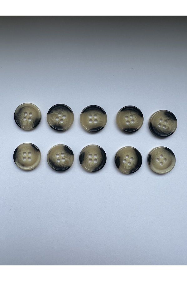 aensia-Camel Brown Black Marble Marble Pattern Design Button Plain Polyester Button 24 Size Button-10 Pack 1