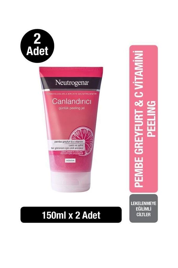 Neutrogena-Grapefruit Revitalizing Pink Peeling Gel - 150ml X2 Daily Use 1