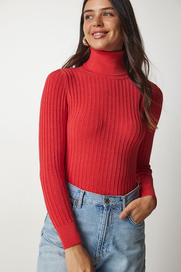 Dark orange turtleneck sales