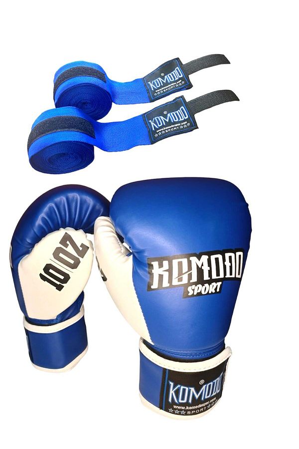 KOMODO SPORT Kick Boxing Gloves and Bandage Set of 2 Mvb 1001 Trendyol