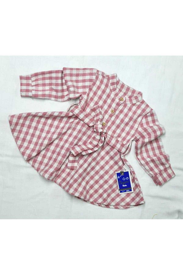 MAXI DRY-Rochie în carouri pentru fete, țesătură pentru lemne, 2-3-4-5 ani 1