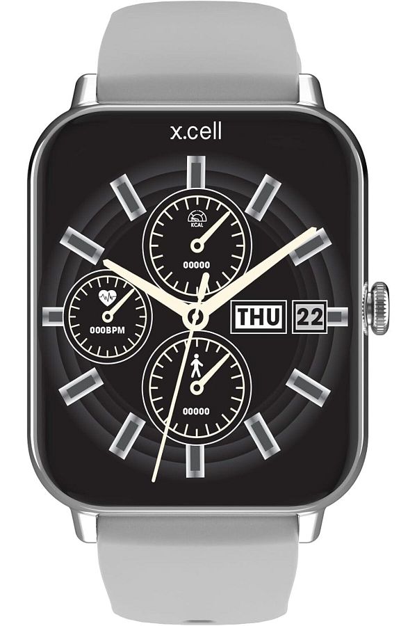 X.Cell-G8 Talk Smart Watch, O2 Monitoring, Calls, IP67 Water Resistant, 1-Week Battery, iOS/Android, Gray 1