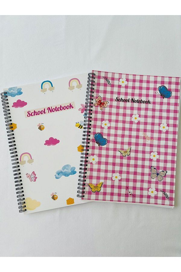 ADA OFİS KIRTASİYE-A4 2-Piece Notebook Set - 1 Check and 1 Line, 21x29.7 80 Sheets 160 Pages 1