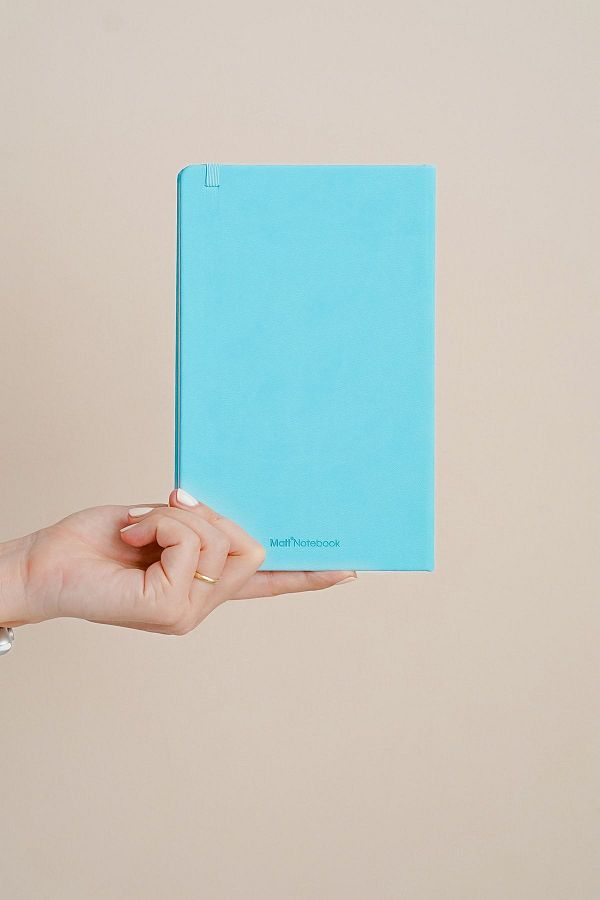 Matt Notebook-Caiet elastic 13x21 Albastru simplu 1