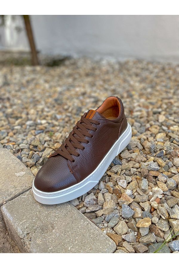 Skoonpa-Spike 4 Seasons Genuine Leather Men's Sneakers - Inner/outer Shoes 1