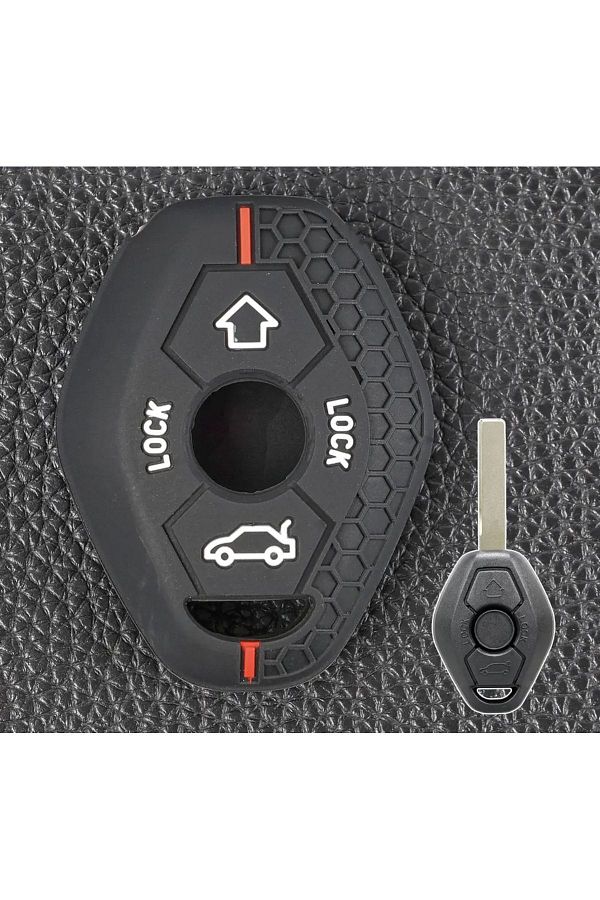 emii auto spare parts-For BMW X3 X5 Z3 Z4 3 5 7 series E38 E39 E46 E83 M5 E36 Key Case Black/Red 1
