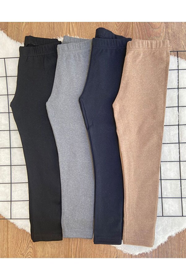 tunays shopping Çocuk Tayt İçlik İçi Şardonlu Siyah Gri Lacivert Kahve 4'lü Set (bHgBPxctv5yrj)