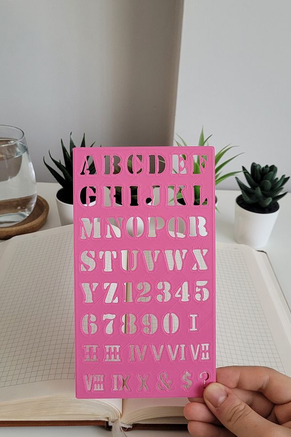 Karmelom Studio-Bullet Journal Bold Uppercase Roman Numeral Template Ruler 1