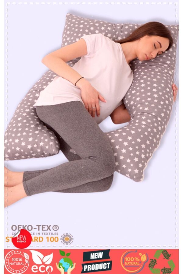 OMZ Çıkarılabilir Yıkanabilir Kılıflı Tam Vücut Hamile Yastığı Hamile Uyku Yastığı