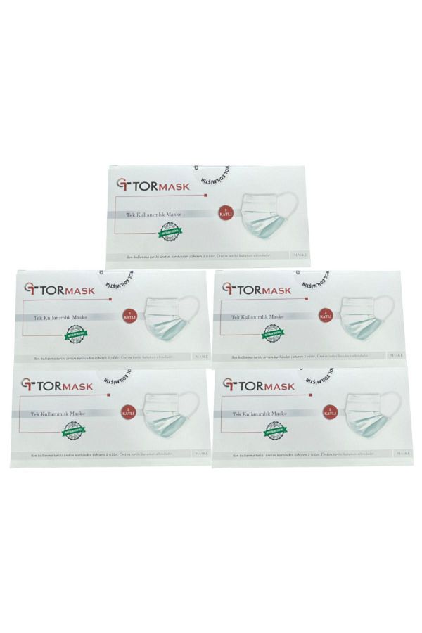 Daima Sağlık-Pack of 5 - Medical Mask with Meltblown, 3 Layers, Nose Clip and Ultrasonic Stitching (50 Pieces) 1