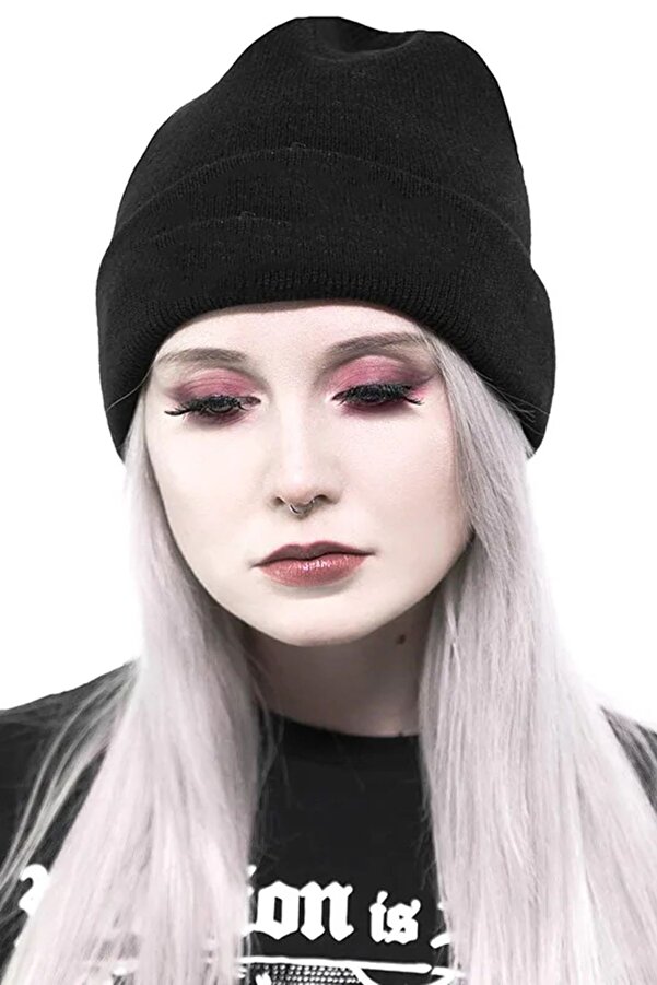 Köstebek Plain Black Beret- Trendyol