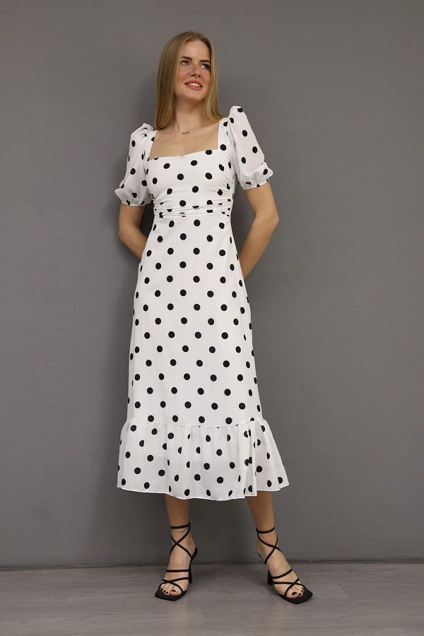 Coral polka dot dress hotsell