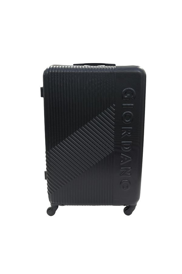 Giordano-Logo Large Suitcase Black, ABS Hard Shell Lightweight Durable Secure Number Lock. 1