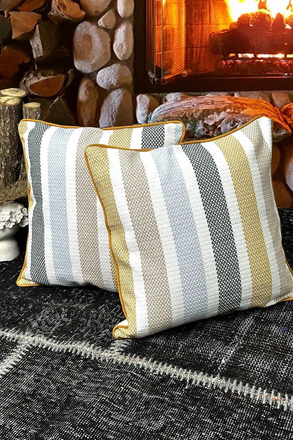 Woven throw pillow covers outlet