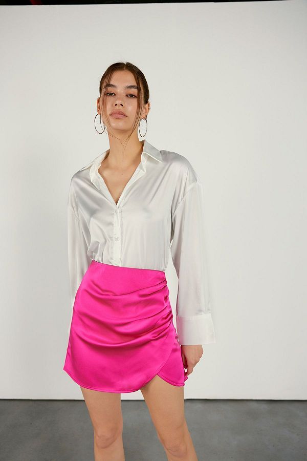 VATKALI-Satin-Oversize-Hemd Weiß 1