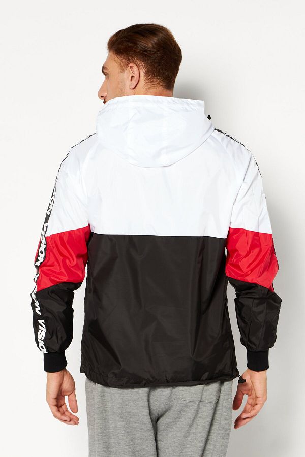 Men graphic print hooded jacket cheap
