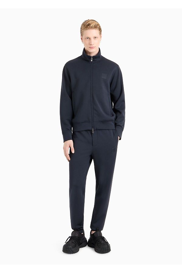 Armani slim fit tracksuit hot sale