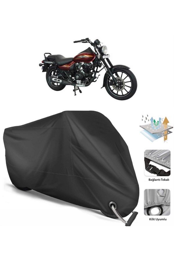 CoverPlus Bajaj Avenger Street 150 Engine Cover Rear Bag Compatible link Lock Compatible black Trendyol