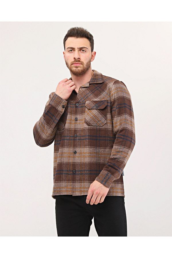 New Outdoor Canadian Lumberjack Shirt Brown Trendyol