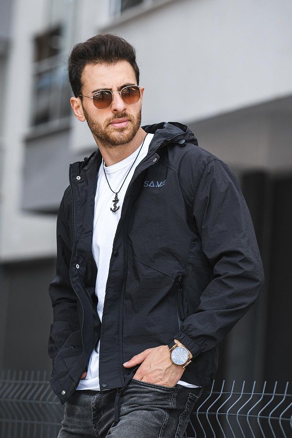 Oksit Men s Slim Fit Seasonal Jacket Save Printed Water Resistant Raincoat Trendyol
