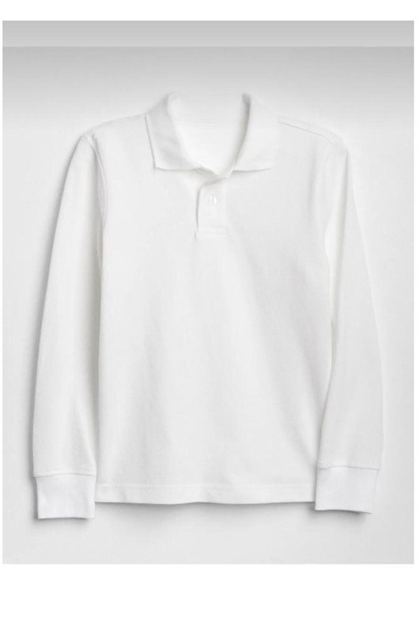 Generic Brands Unisex Adult Long Sleeve Lacos Polo Collar School T-Shirt