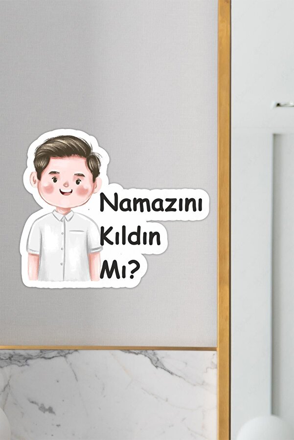 MSticker Namazını Kıldın Mı? Sticker, Namaz Kılma Hatırlatıcısı, Sevimli Baba Oğul Figürü Namaz Teşviki