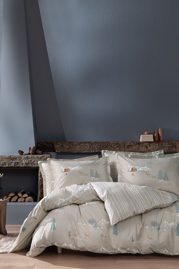 Yataş-Mateo Beige Double Bed Linen Set 1