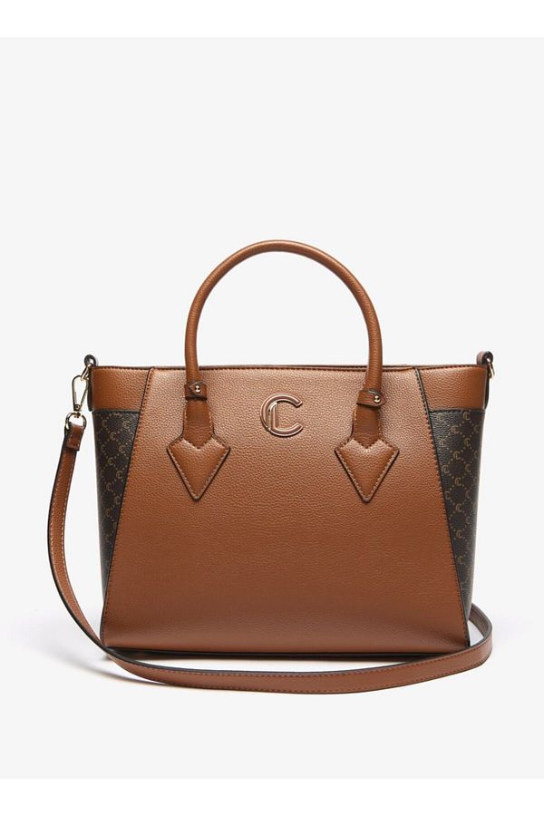Le Confort Panelled Tote Bag with Detachable Strap and Zip Closure Trendyol