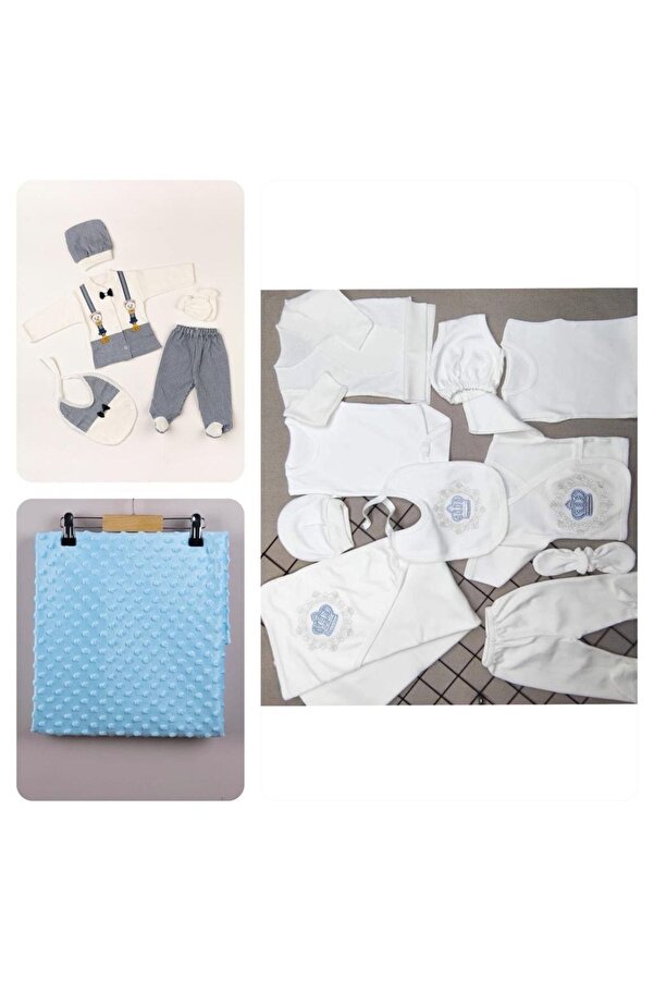 Bombinoo We Lüks Hastane Cıkışı Zıbın Set Yenidoğan[11lihastane Cıkışı 5 Li Bebek Battaniyesi}