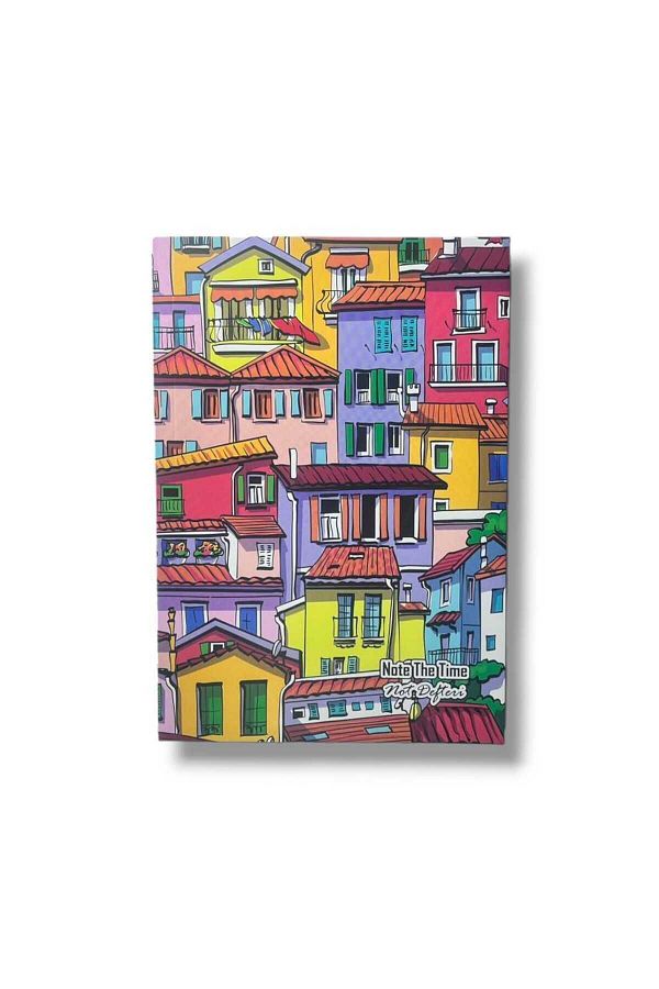 Pembe Pasaj-دفتر ملاحظات غير مبطن بطابع المنزل مقاس 14 سم × 21 سم 1