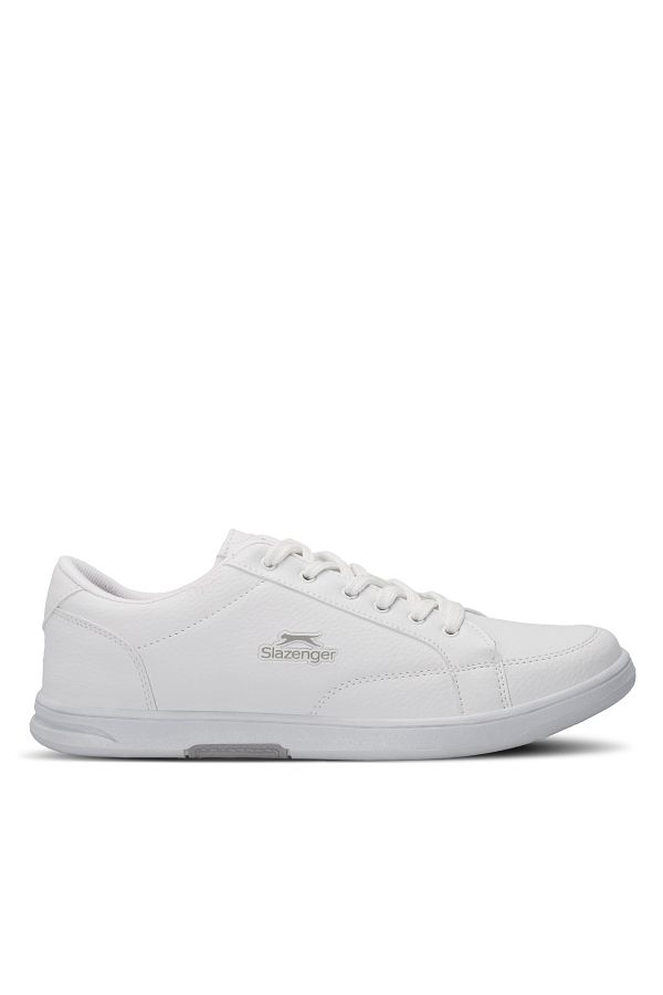 Slazenger-Albert I Men's Sneakers - White/Silver Shoes 1