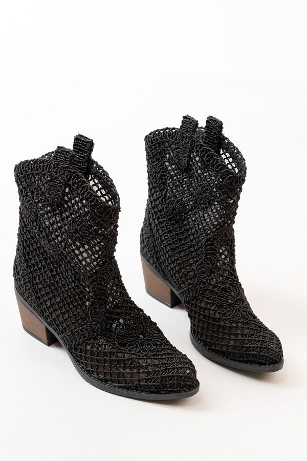 Lace fabric boots online