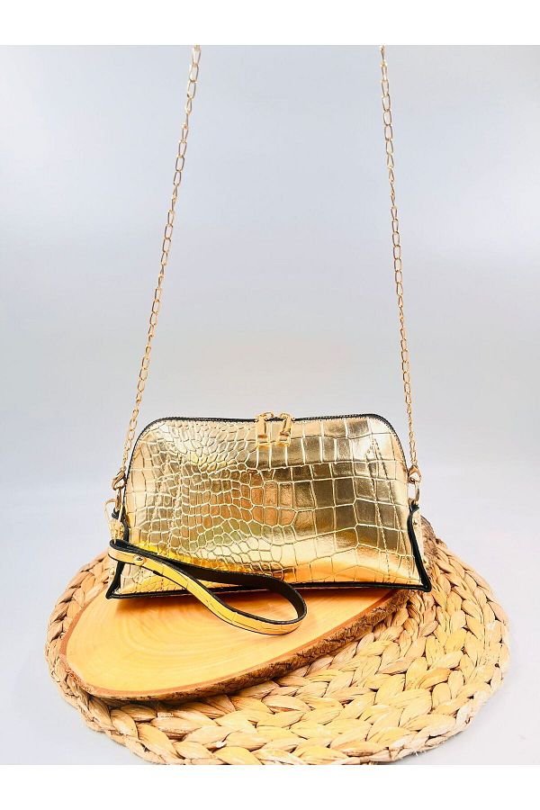 ONSTAR BAGS Gold Croquet Patterned Chain Crossbody Gift Bag Trendyol