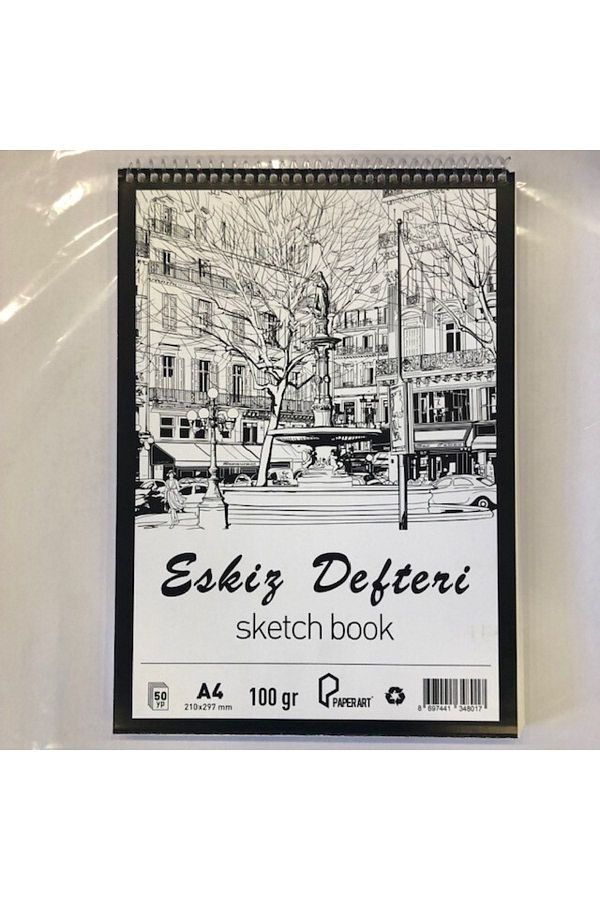 Paperart-Sketchbook with Spral A4 1 Piece Sketch Book 50 Sheets 100 gr 210x297 Mm 1