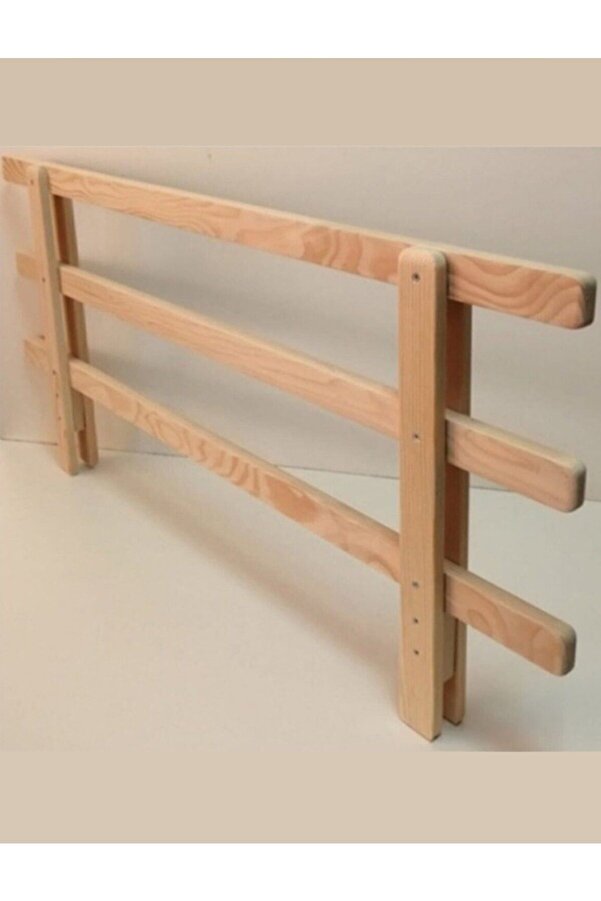 Genel Markalar Ahşap Bebek Çocuk Yatak Koruma Bariyeri Korkuluk Beşik Korkuluğu 120x45 Cm