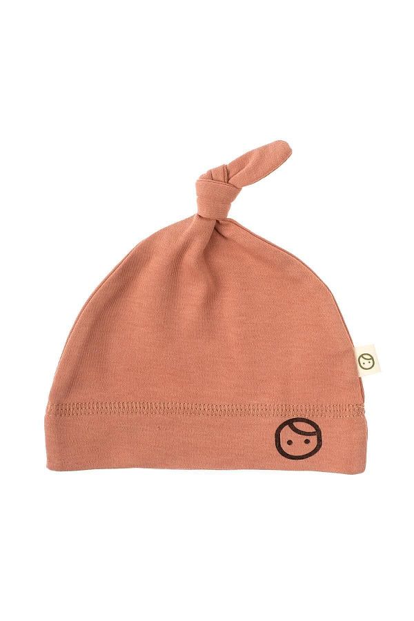 Little Gusto-Knotted Hat Newborn Pink Organic Cotton 1