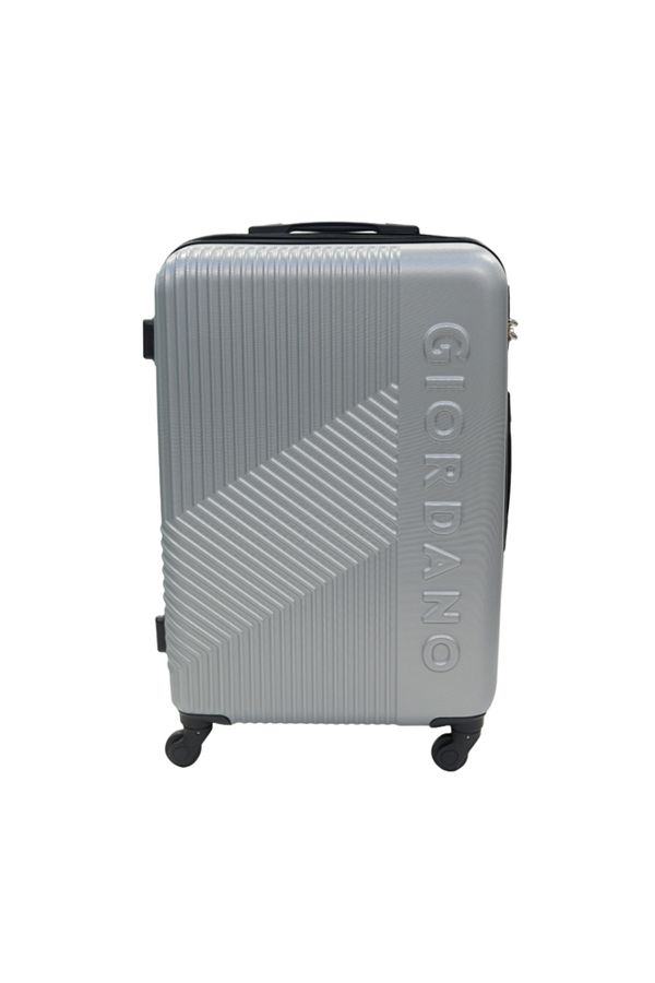 Giordano-Logo Series Medium Suitcase Silver, ABS HardShell Lightweight Durable Secure Number Lock. 1