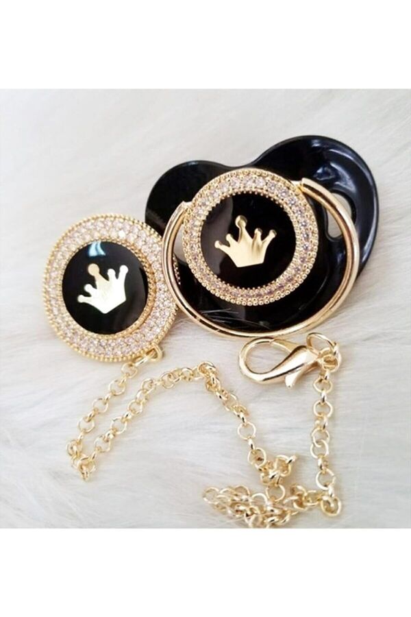 Smyak Taşlı Emzik ve Emzik Zinciri Figürlü Set