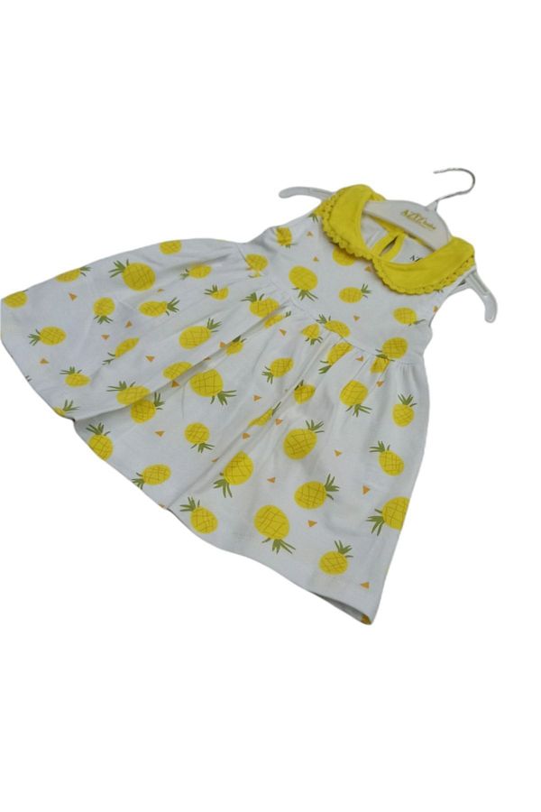 Aziz Bebe Baby Girl Pineapple Patterned Dress 6 24 Months Trendyol